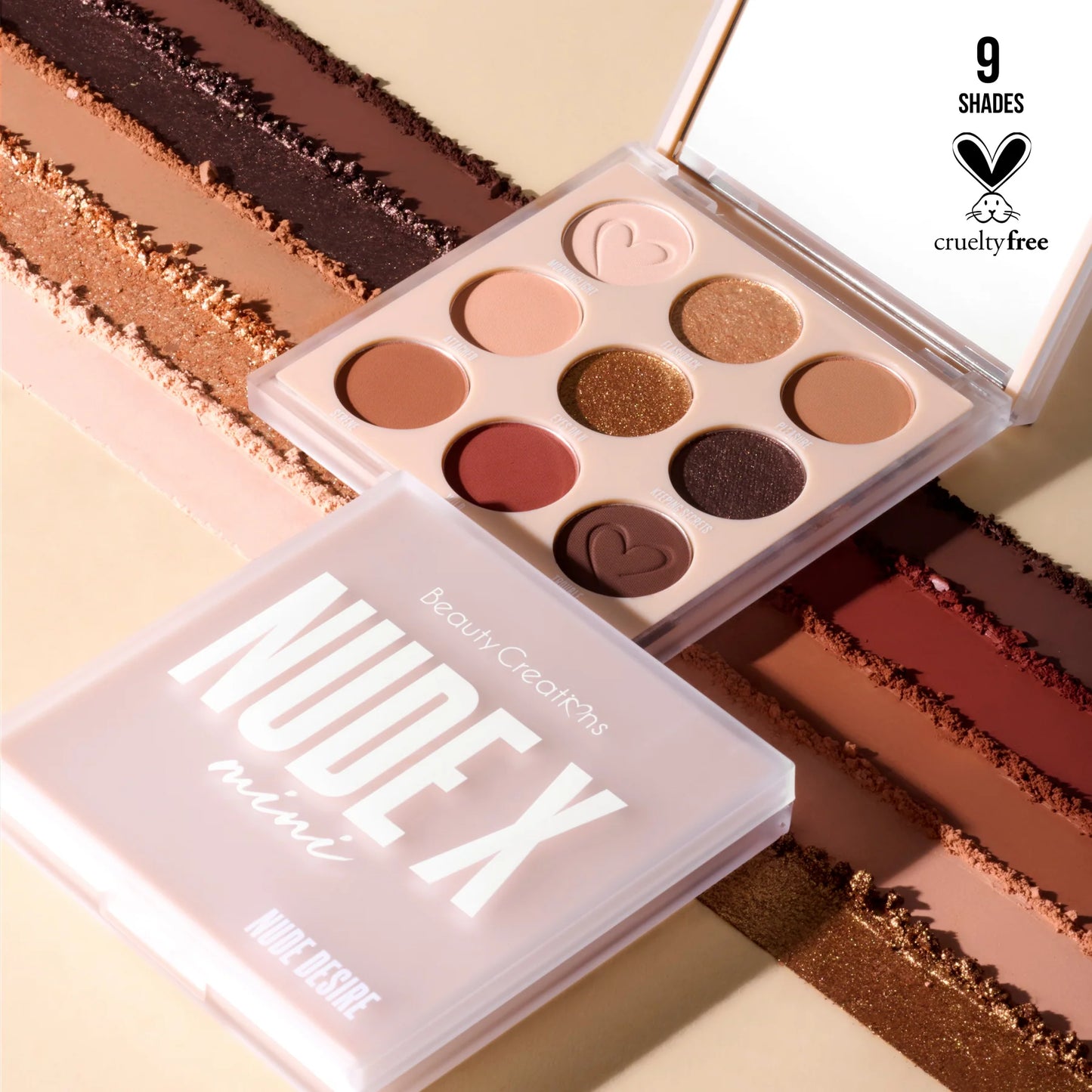 Paleta de sombras Nude X mini Desire| Beauty Creations