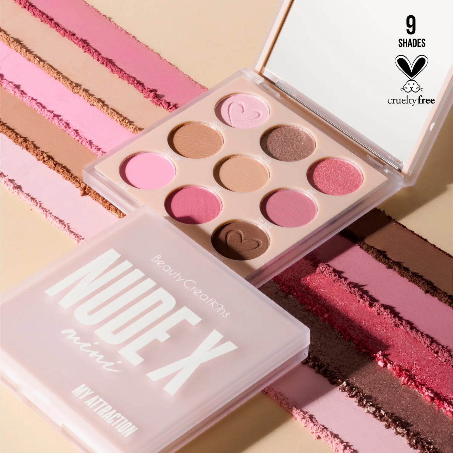 Paleta de sombras Nude X mini My Attraction| Beauty Creations