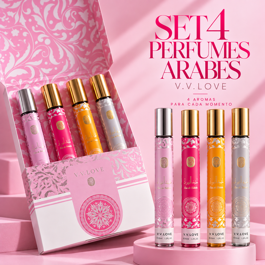 Set 4 Perfumes Árabes de mujer | V.V Love