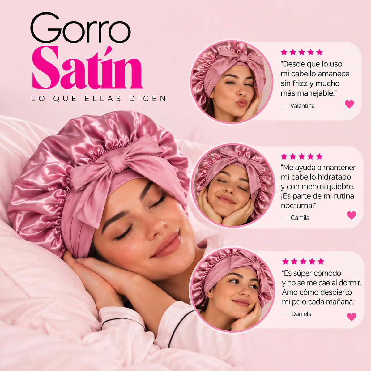 Gorro Satén para rizos | Uvalu