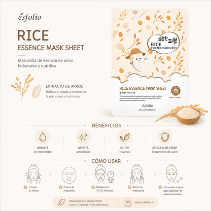 Mascarilla facial de arroz | Esfolío