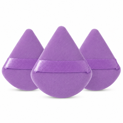 Trio de borlas para maquillaje morado | Uvalu