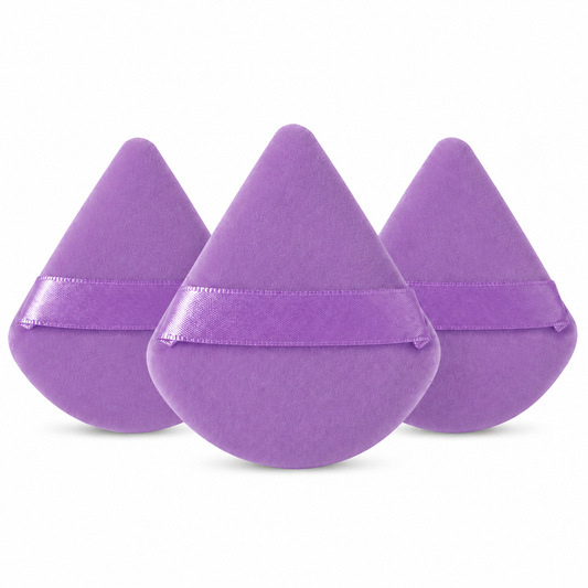 Trio de borlas para maquillaje morado | Uvalu