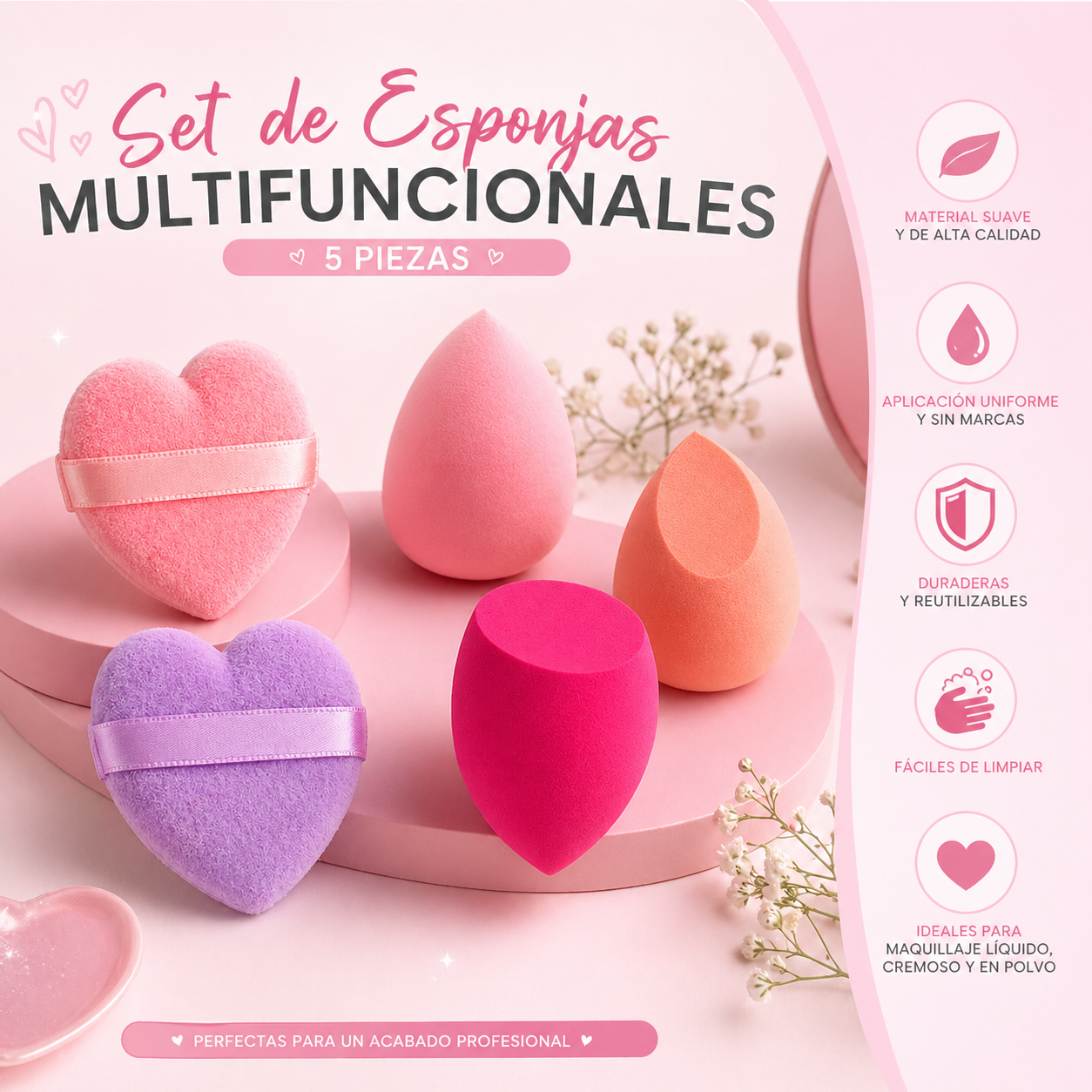 Set de esponjas y borlas | Uvalu