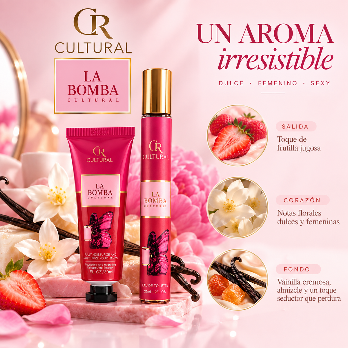 Perfume La Bomba + crema de manos | 35 ML
