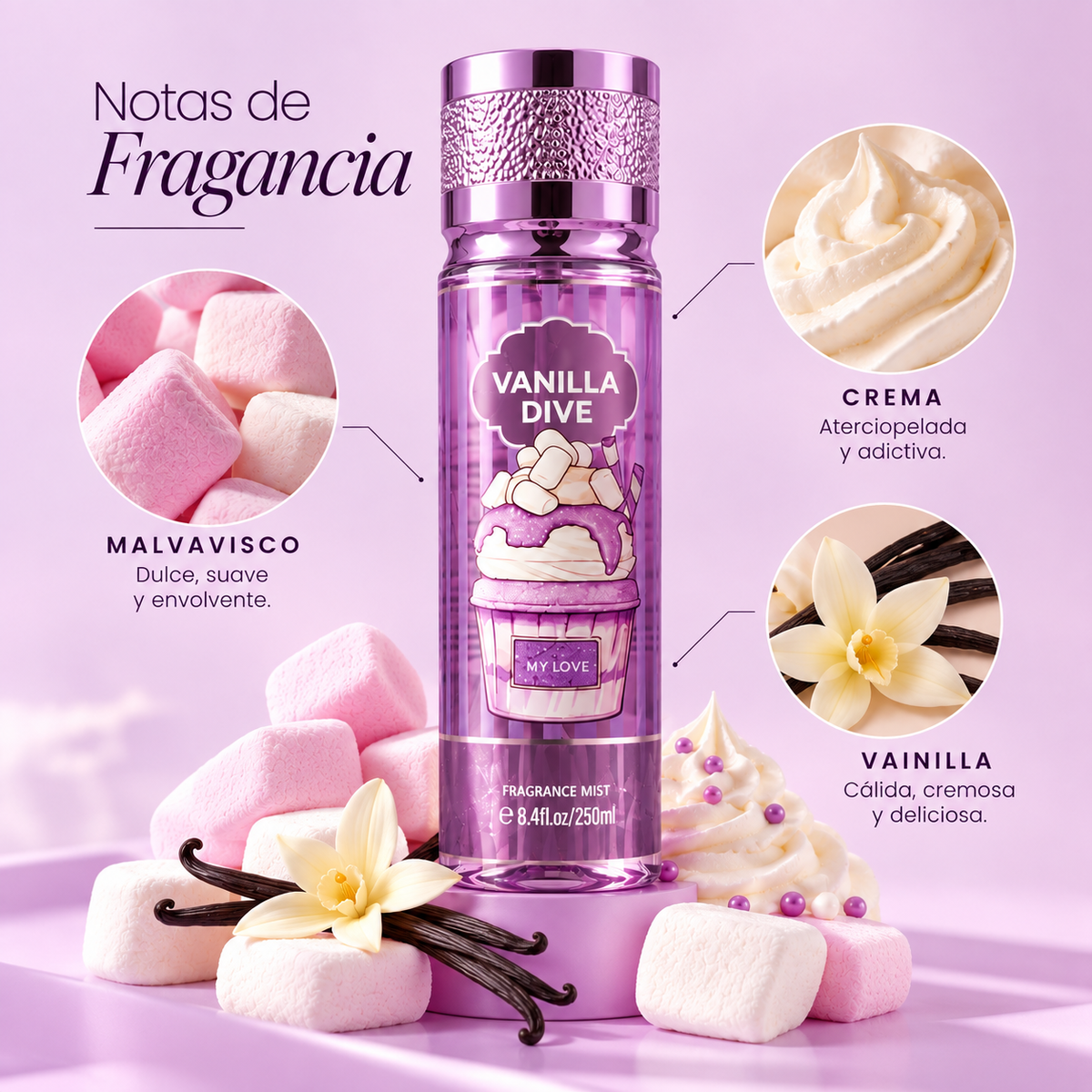 Splash Postre Vainilla  Marshmallow | 250ML